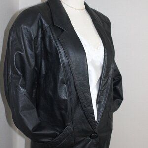 Vintage Byrnes & Baker Leather Blazer
